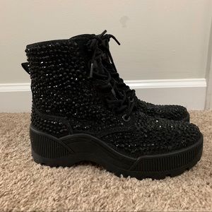 Michael Kors Shane embellished combat boots